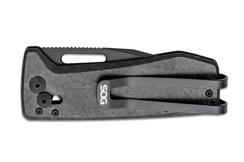 Couteau pliant SOG Ultra XR SGULTRAXRXHPBK manche en fibre de carbone noir 9,1cm