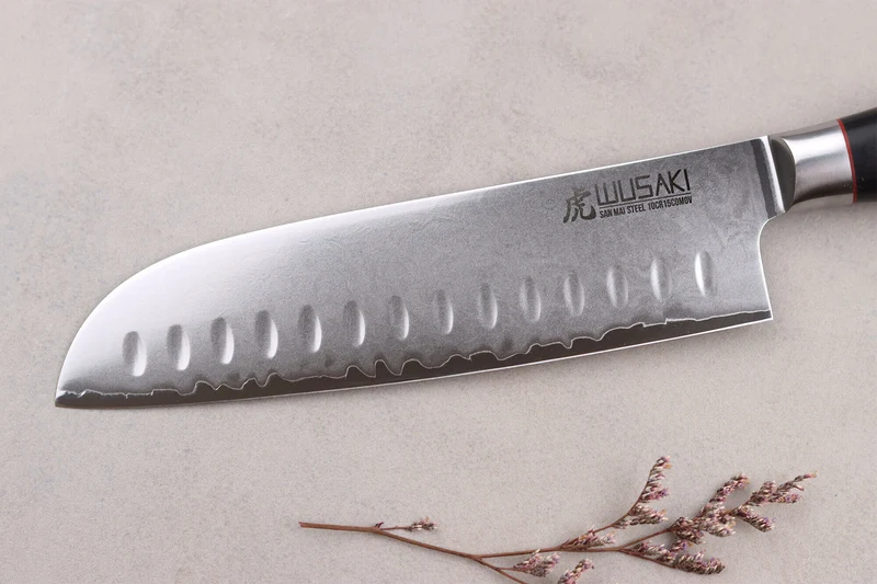 Couteau santoku 18cm Wusaki Fujiko Black 10CR