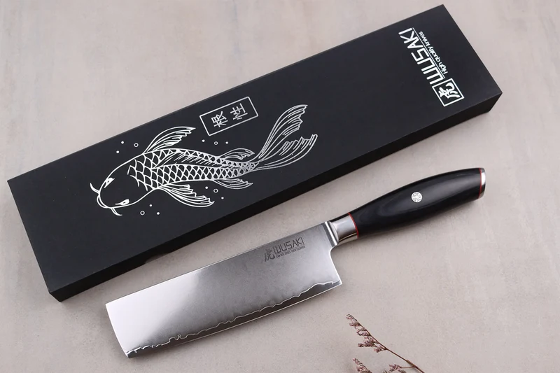Couteau nakiri 17cm Wusaki Fujiko Black 10CR