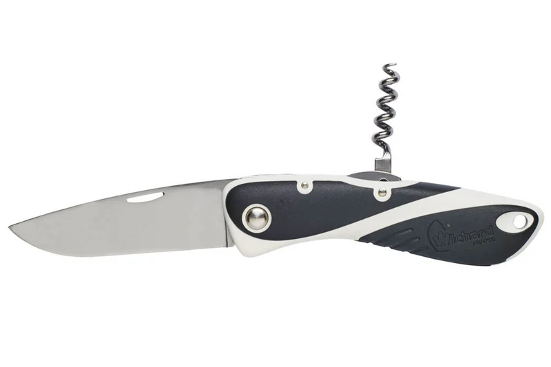 Couteau pliant Wichard Aquaterra 10153 manche noir avec tire-bouchon