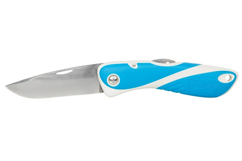 Couteau pliant Wichard Aquaterra 10156 manche bleu avec tire-bouchon