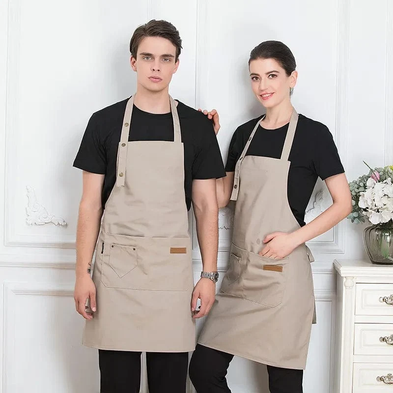 Tablier de Cuisine Confortable pour Femme/Homme - Polyester, Style Coréen