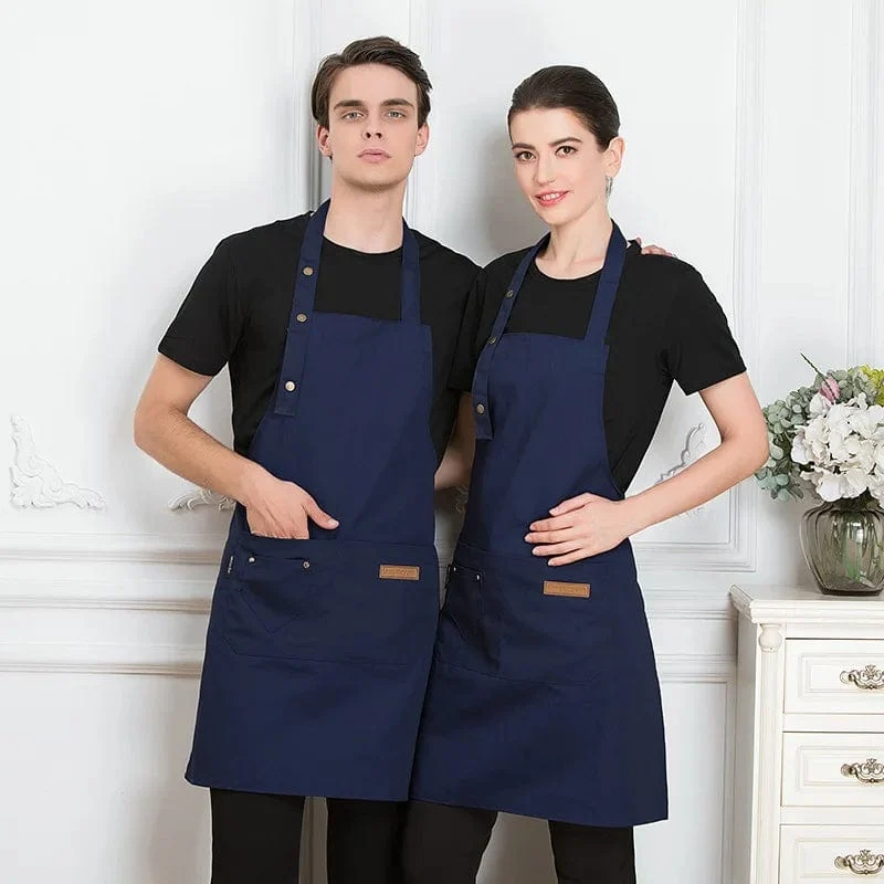 Tablier de Cuisine Confortable pour Femme/Homme - Polyester, Style Coréen