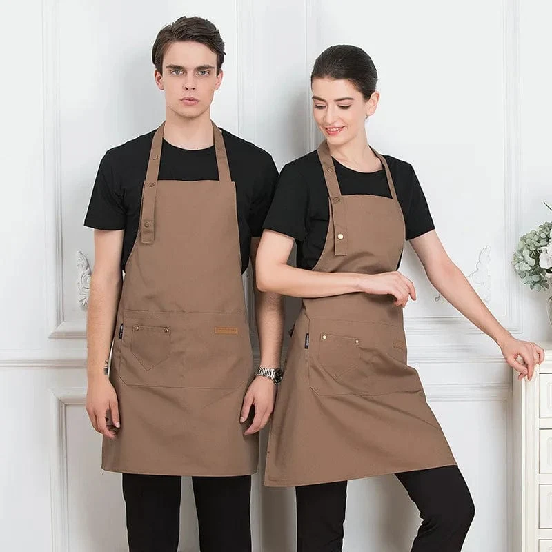 Tablier de Cuisine Confortable pour Femme/Homme - Polyester, Style Coréen