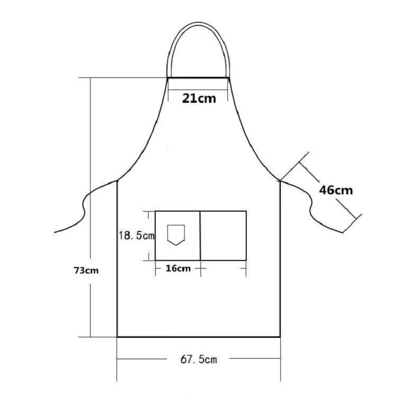 Tablier de Cuisine Confortable pour Femme/Homme - Polyester, Style Coréen