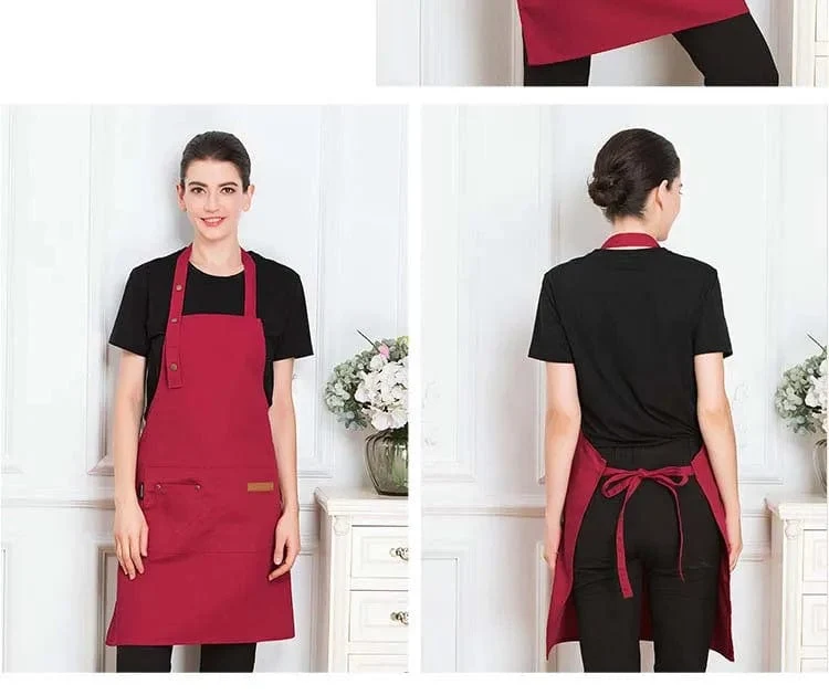 Tablier de Cuisine Confortable pour Femme/Homme - Polyester, Style Coréen