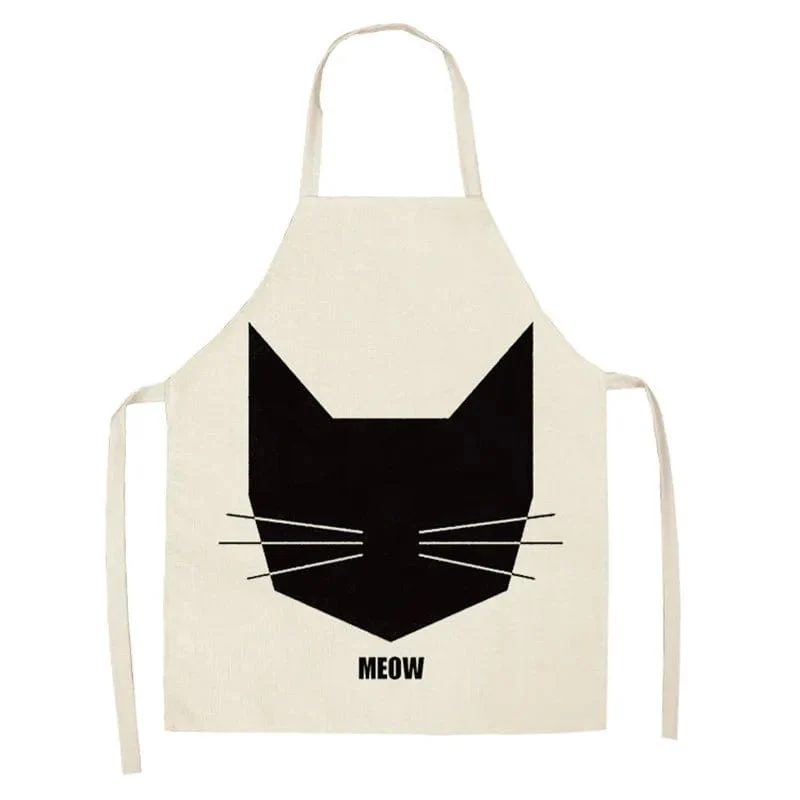Tablier de Cuisine en Lin aux Motifs de Chats Mignons