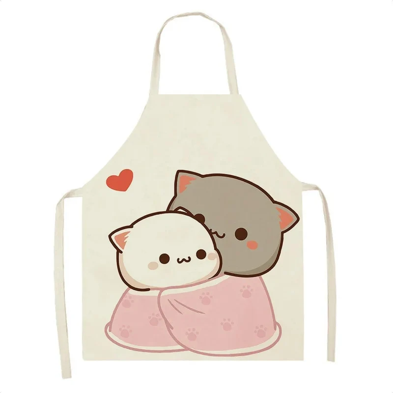 Tablier de Cuisine Kawaï Chats Cartoons Mignons - Taille Adulte
