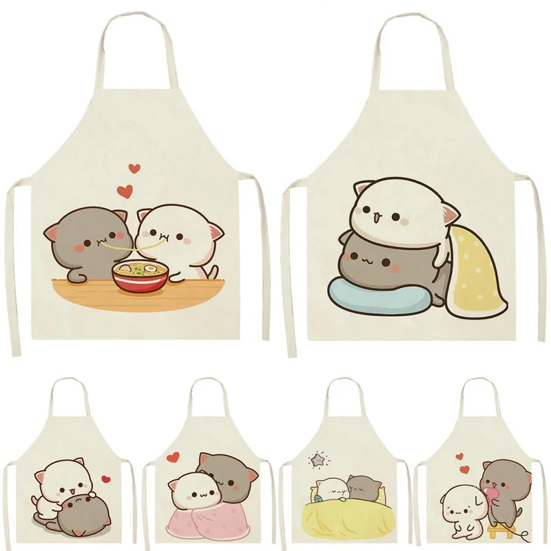 Tablier de Cuisine Kawaï Chats Cartoons Mignons - Taille Adulte