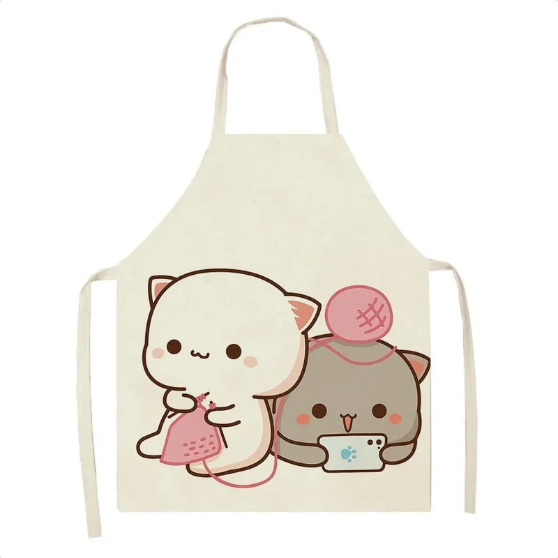 Tablier de Cuisine Kawaï Chats Cartoons Mignons - Taille Adulte