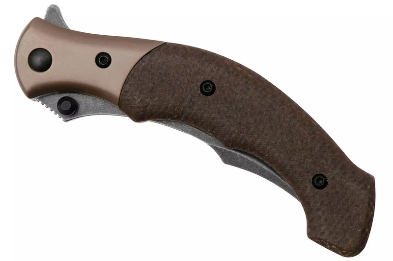Couteau pliant CRKT Ritual Compact 7465.CR manche 10,2cm en micarta marron