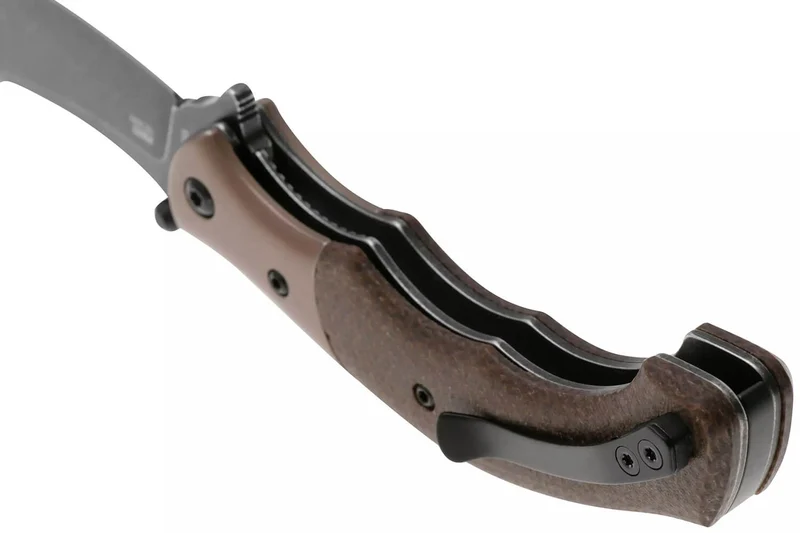 Couteau pliant CRKT Ritual Compact 7465.CR manche 10,2cm en micarta marron