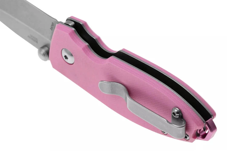 Couteau pliant CRKT SQUID 2474P.CR manche en G10 rose 8,8cm