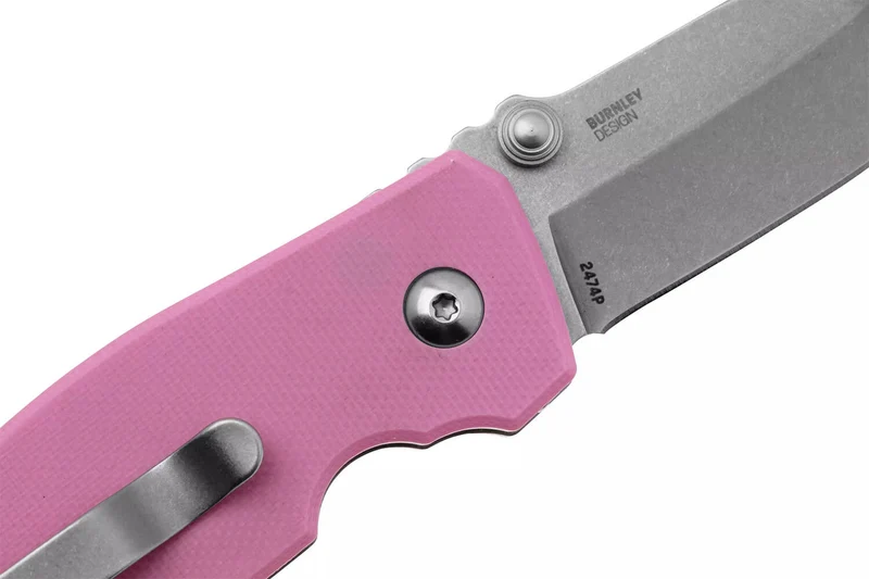 Couteau pliant CRKT SQUID 2474P.CR manche en G10 rose 8,8cm