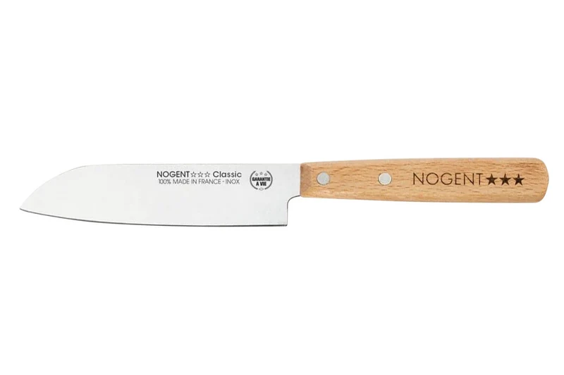 Petit couteau santoku Nogent 11cm manche en bois de hêtre