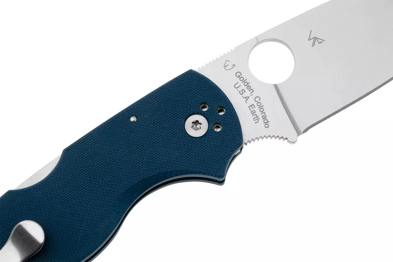 Couteau pliant Spyderco Native Chief C244GPCBL manche 13,2cm en G10 bleu cobalt