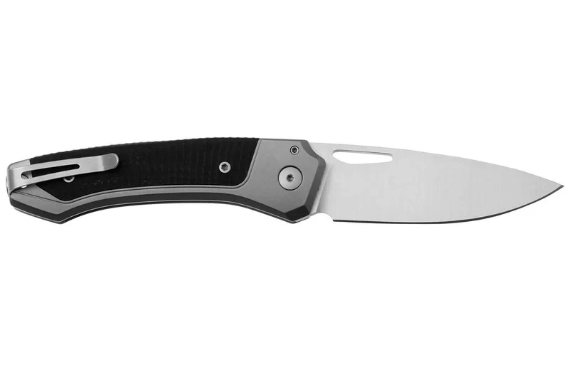 Couteau pliant LionSteel Twain TW-GYGBK manche 10,5cm en titanium gris et G10 noir