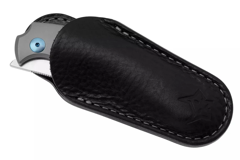 Couteau pliant coupe-cigare Fox Virtus FX.541TI manche 10cm en titanium + étui cuir