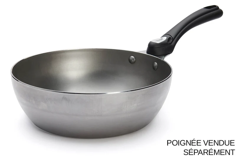 Sauteuse paysanne De Buyer Mineral B Twisty 24cm en acier