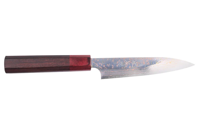 Couteau d'office 13cm japonais artisanal Takeshi Saji VG10 Rainbow