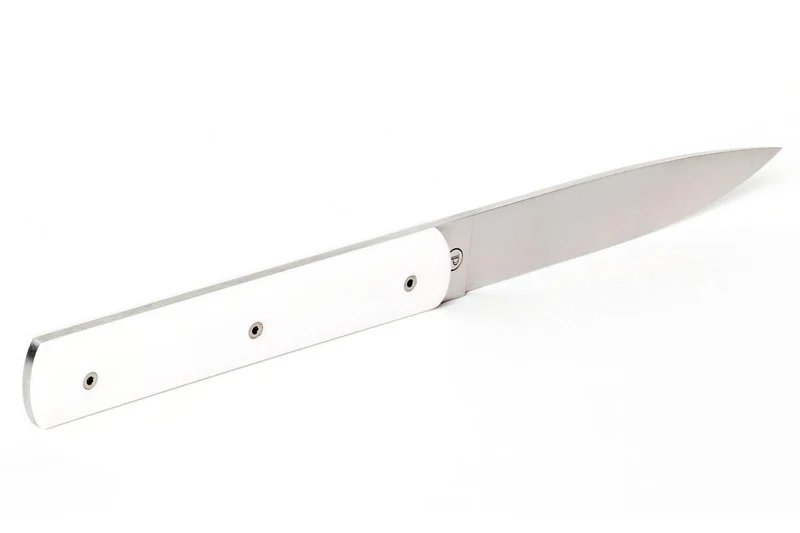 Coffret de 6 couteaux de table faits mains Perceval 9.47 blancs