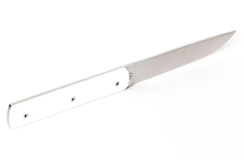 Coffret de 6 couteaux de table faits mains Perceval 888 blanc