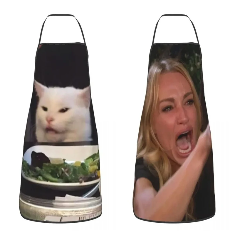 Tablier de Cuisine "Woman Yelling At A Cat" - Mème Internet