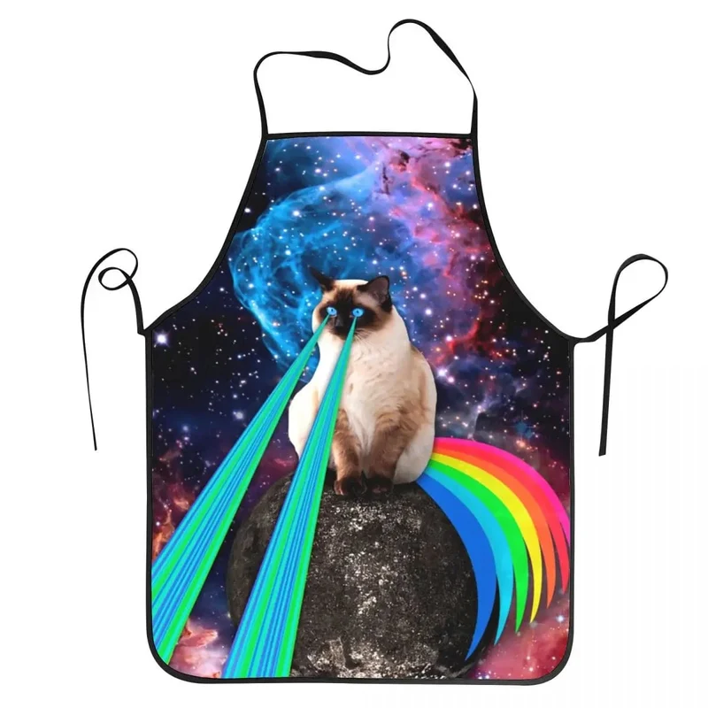 Tablier de cuisine Space Pizza Cat Meme pour cuisiner avec style