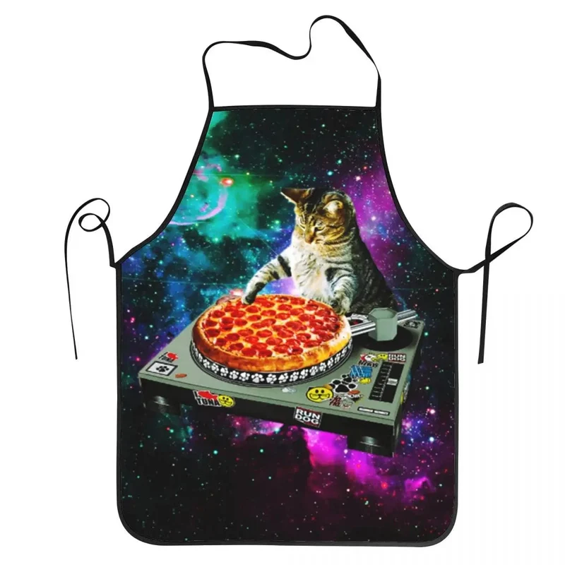 Tablier de cuisine chat spatiale pizza - Drôle pour hommes et femmes