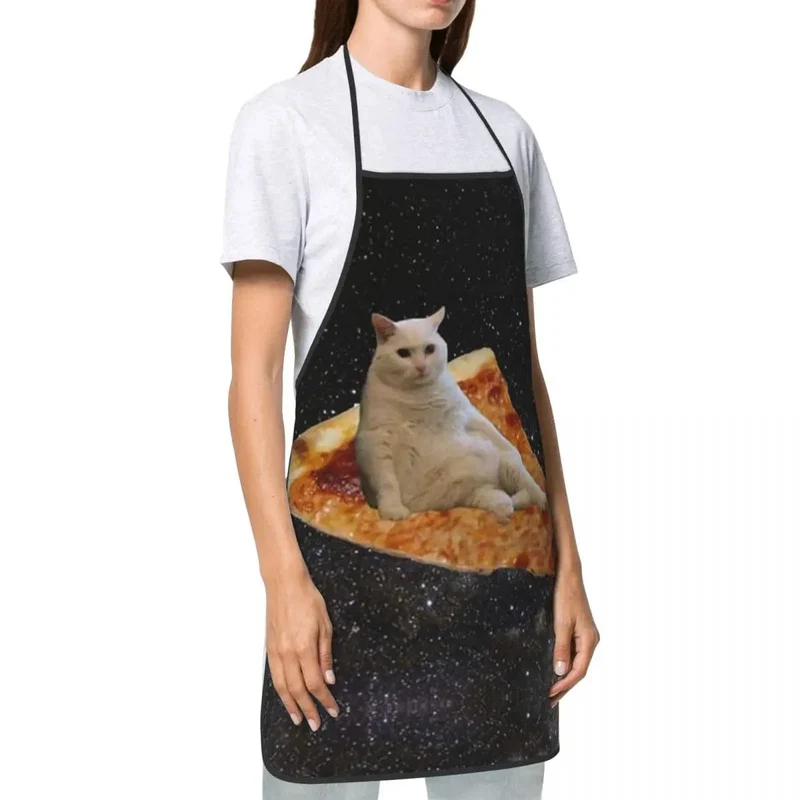 Tablier Cuisine Pizza Chat Espace Meme Unisexe humoristique - Oxford - Pour chefs cuisiniers