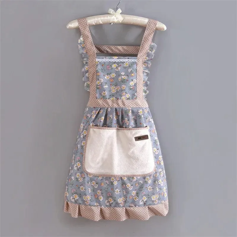 Tablier cuisine vintage années 50 traditionnel 100% coton