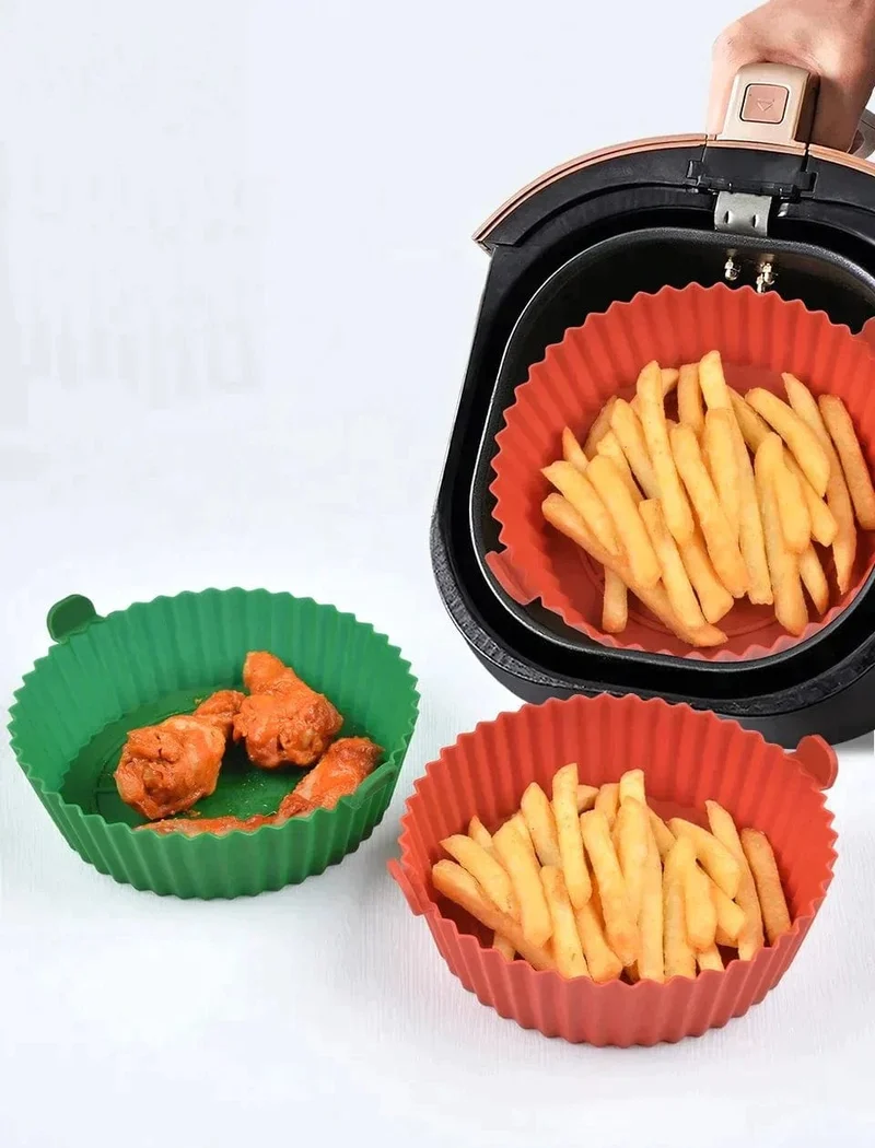 Panier de Cuisson en Silicone pour Air Fryer (19x22x6 cm)
