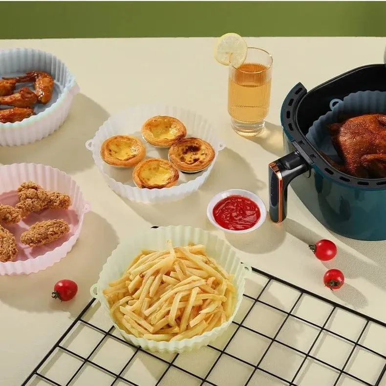 Panier de Cuisson en Silicone pour Air Fryer (19x22x6 cm)