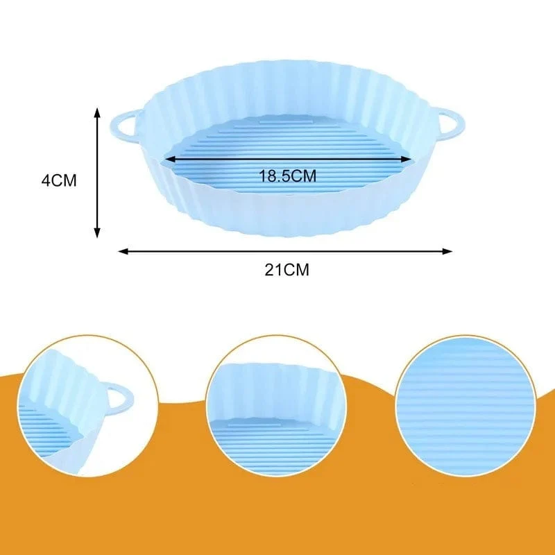 Panier de Cuisson en Silicone pour Friteuse sans Huile (18,5x21x4 cm)