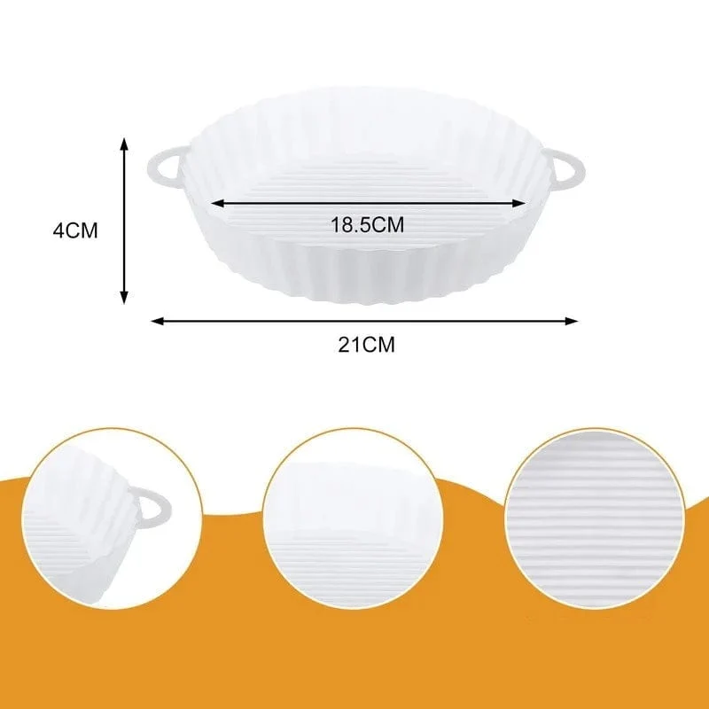 Panier de Cuisson en Silicone pour Friteuse sans Huile (18,5x21x4 cm)