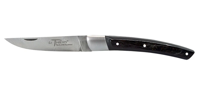 Couteau Le Thiers Noir Damas