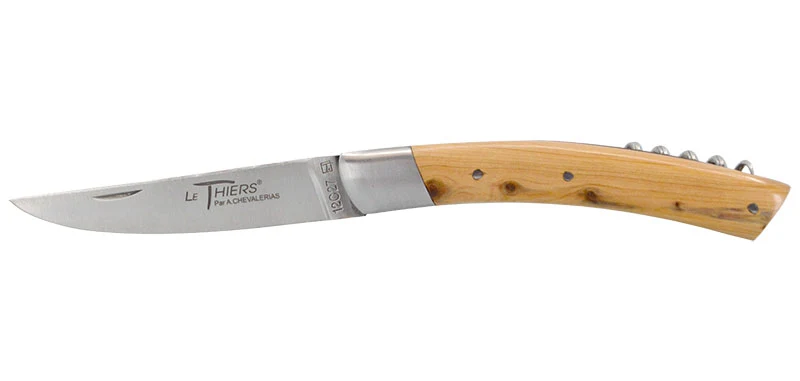 Couteau Le Thiers Bois de Genévrier Tire Bouchon