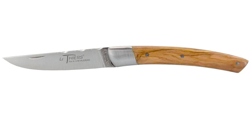 Couteau Le Thiers Bois Naturel D'olivier