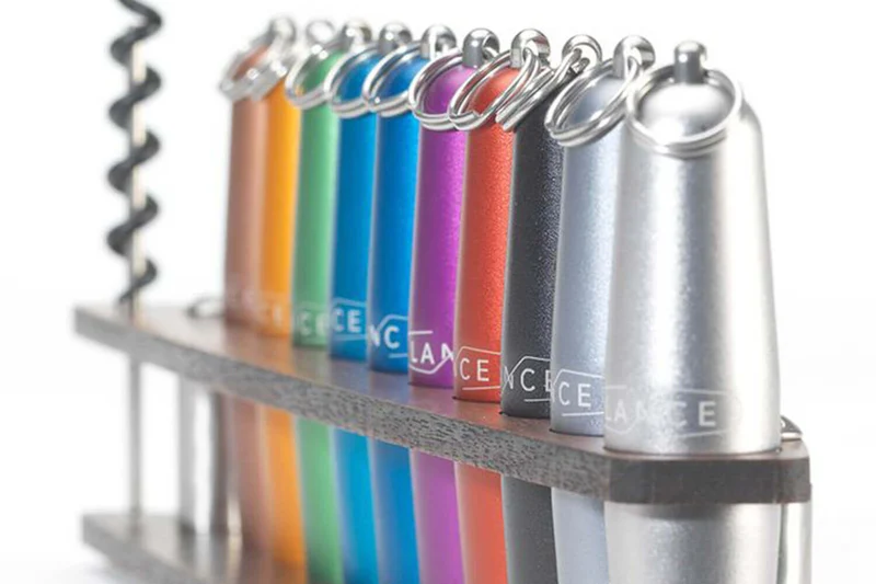 Tire-bouchon aluminium Lance coloris bleu fabriqué en France