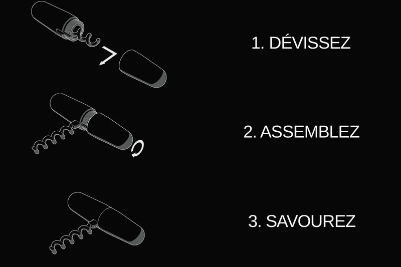 Tire-bouchon aluminium Lance coloris bleu fabriqué en France