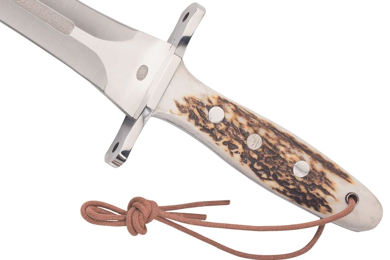 Couteau Puma IP Catcher Stag 304927 lame 27cm manche bois de cerf + étui en cuir