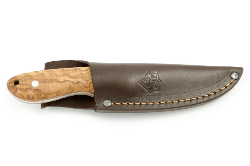 Couteau Puma IP La Ola Olive 267910 lame 10cm manche olivier + étui en cuir