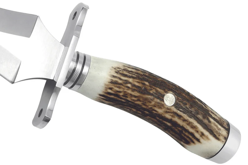 Couteau Puma IP Catcher II Stag 312723 lame 23,3cm manche bois de cerf + étui en cuir