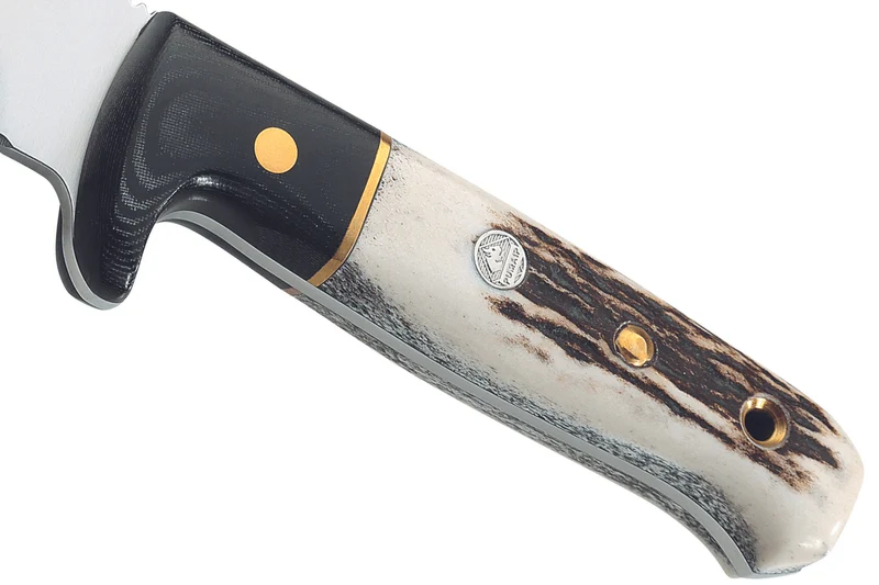 Couteau Puma IP Wildmeister Stag 366212 lame 11,8cm manche bois de cerf/micarta + étui en cuir