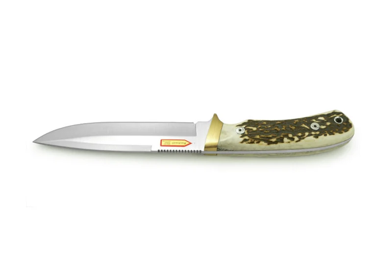 Couteau Puma IP Mountain 320114 lame 14,5cm manche bois de cerf + étui en cuir