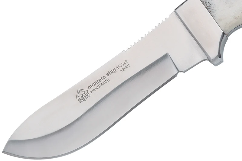 Couteau Puma IP Montero Stag 329712 lame 12cm manche bois de cerf + étui en cuir