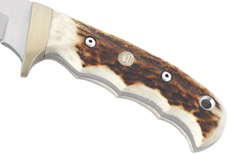 Couteau Puma IP Trapper Stag 309410 lame 11cm manche bois de cerf + étui en cuir