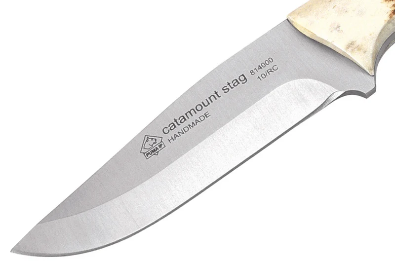 Couteau Puma IP Catamount Stag 305310 lame 9cm manche bois de cerf + étui cuir