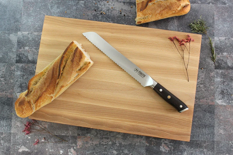 Billot de cuisine Fukito en bois de hêtre certifié FSC - 45 x 30 x 6,2 cm