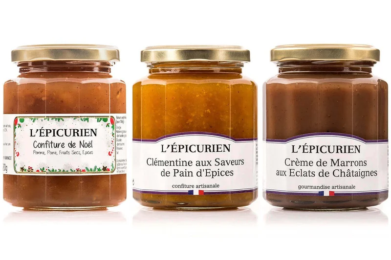 Coffret L'Épicurien Joyeux Noël - 3 confitures de 125g